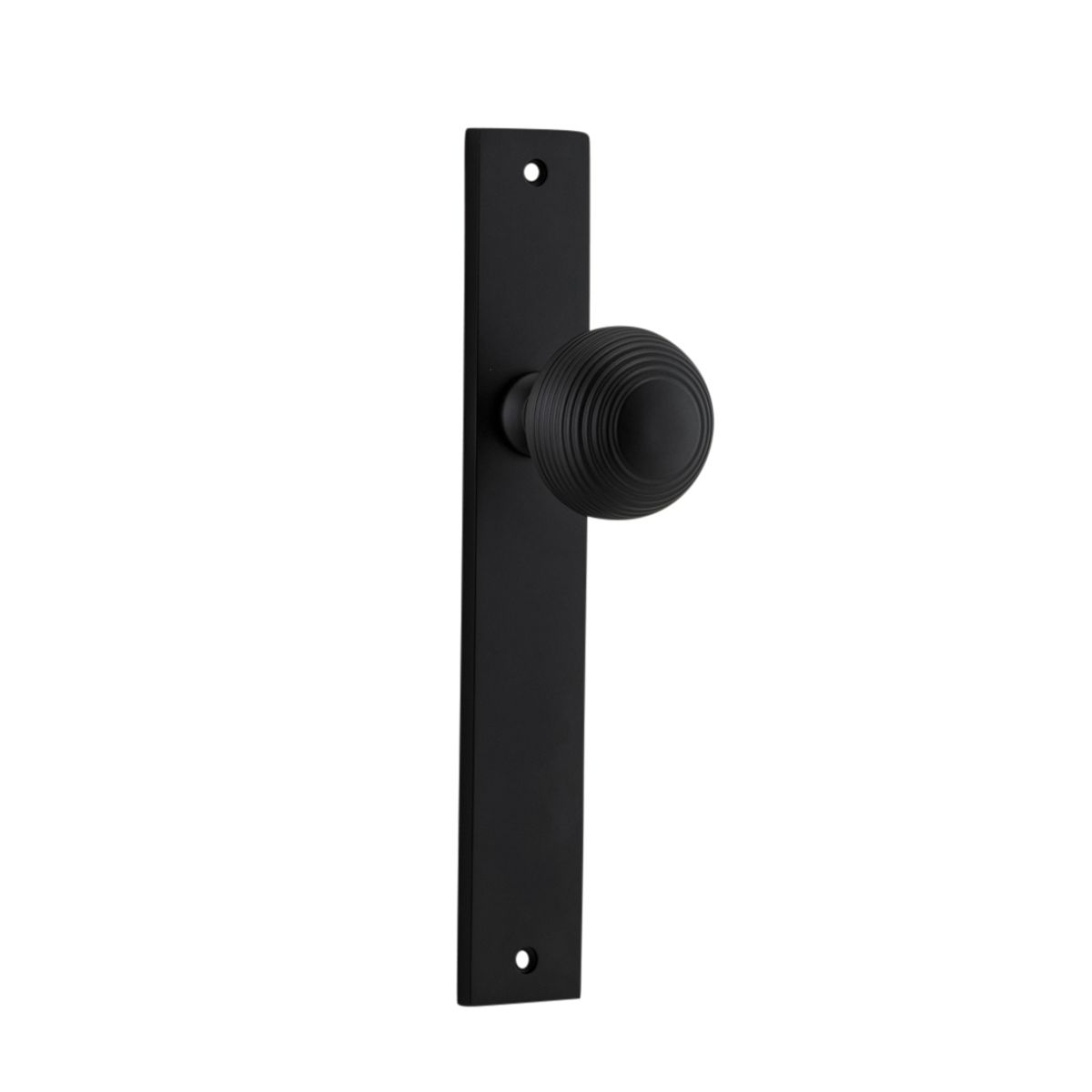 12824 - Guildford Knob - Rectangular Backplate - Matt Black - Passage
