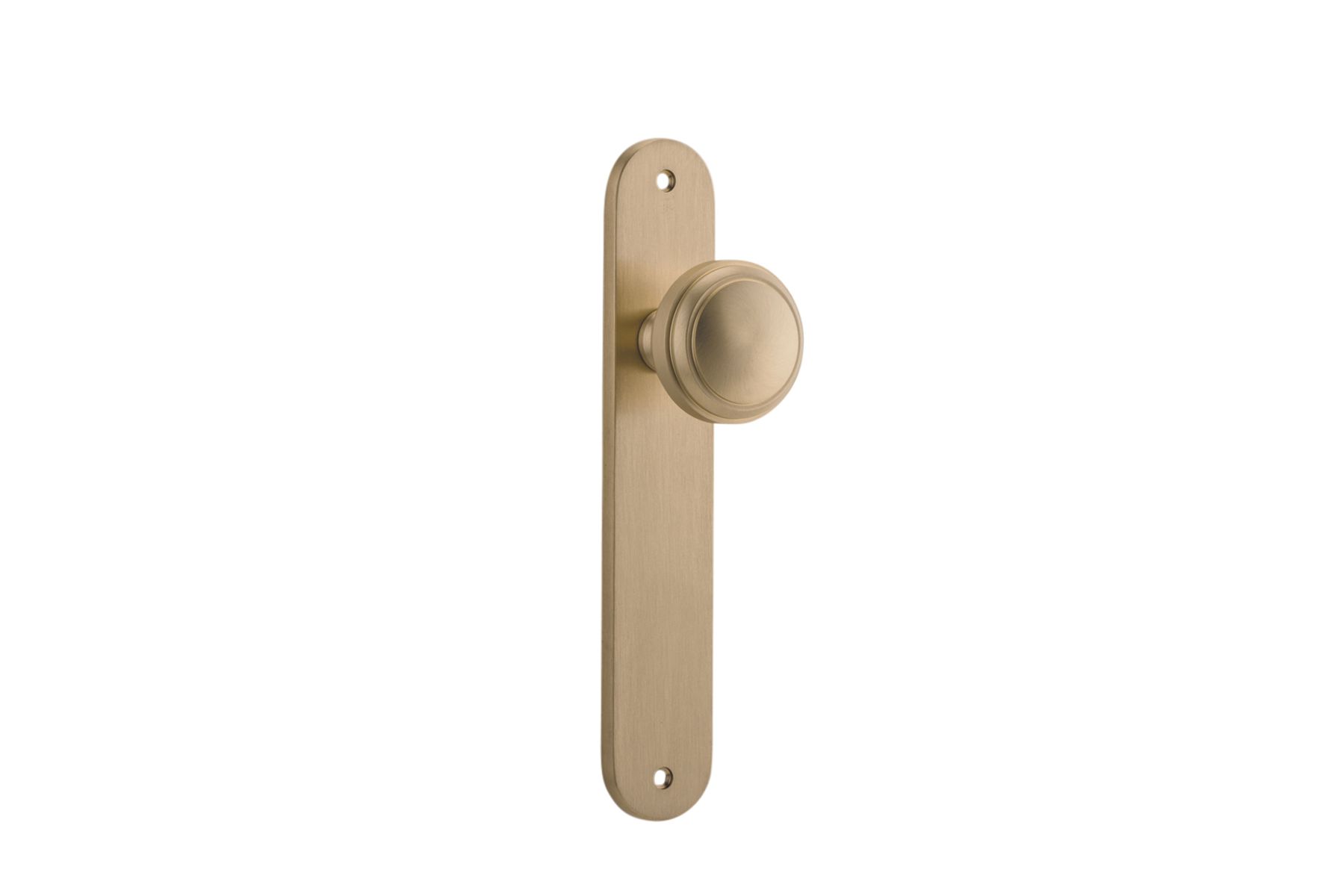 15332 - Paddington Knob - Oval Backplate - Brushed Brass - Passage