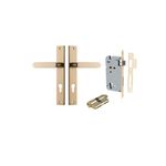 10248KENTR60KK - Bronte Lever - Rectangular Backplate Entrance Kit with High Security Lock - Polished Brass - Entrance
