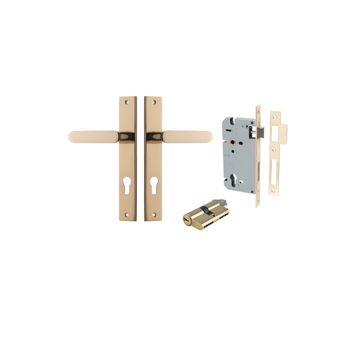 Bronte Lever - Rectangular Backplate Entrance Kit with High Security Lock