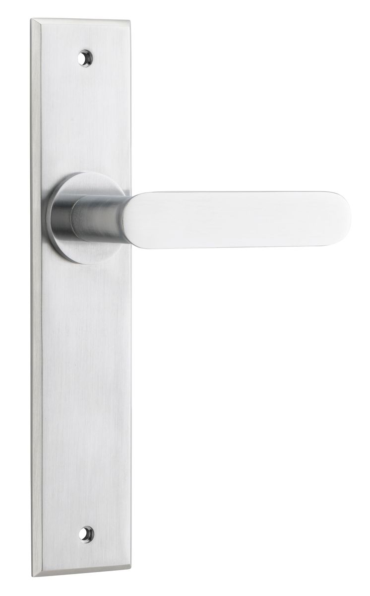 12284 - Bronte Lever - Chamfered Backplate - Brushed Chrome - Passage