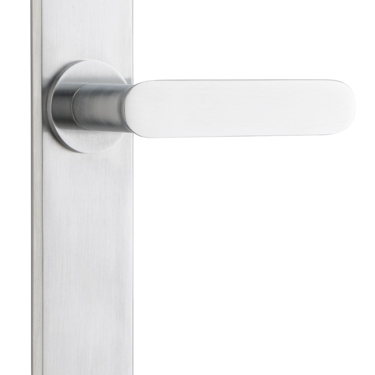 12284 - Bronte Lever - Chamfered Backplate - Brushed Chrome - Passage