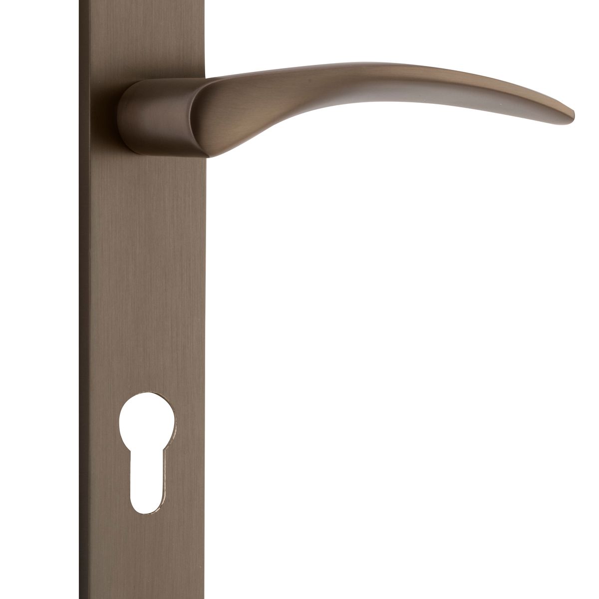 10704E85 - Oxford Lever - Rectangular Backplate - Signature Brass - Entrance