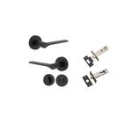 0363KPRIV60 - Como Lever - Round Rose Privacy Kit - Matt Black - Privacy