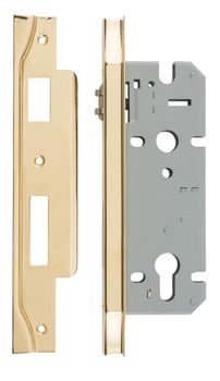Rebated 85mm Euro Roller Mortice Locks - 45mm Backset