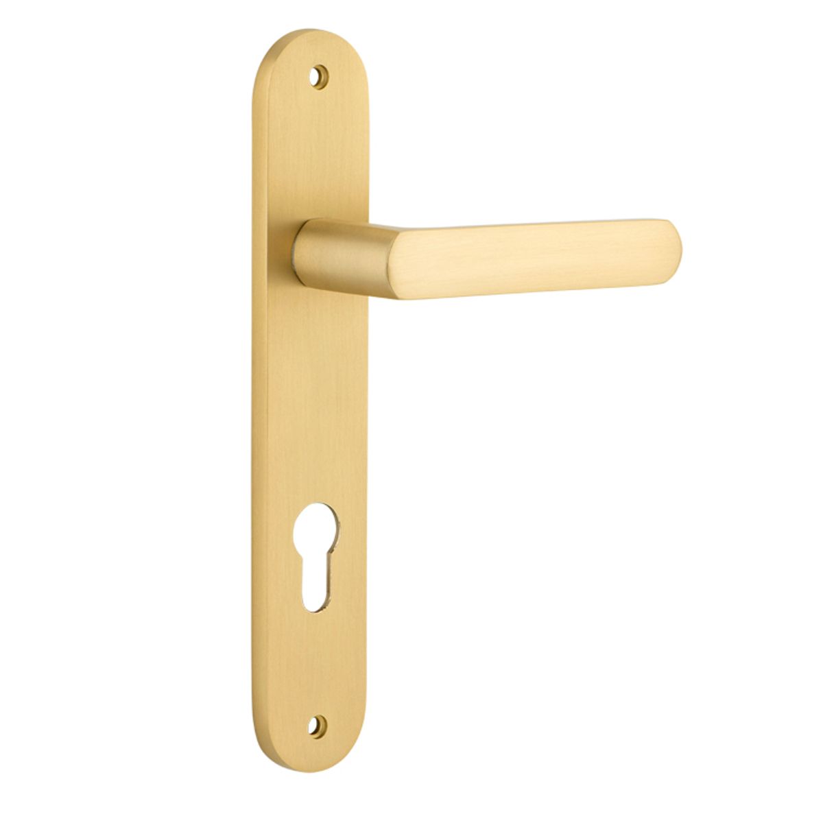16364E85 - Osaka Lever - Oval Backplate - Brushed Gold PVD - Entrance