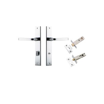 Annecy Lever - Rectangular Backplate Privacy Kit with Privacy Turn
