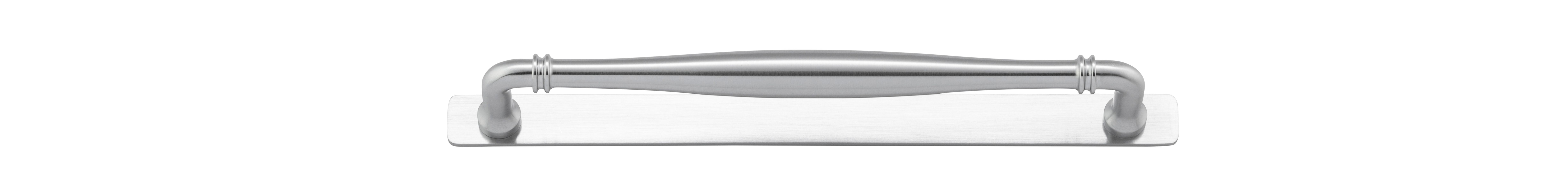 21085B - Sarlat Cabinet Pull with Backplate - CTC256mm - Brushed Chrome