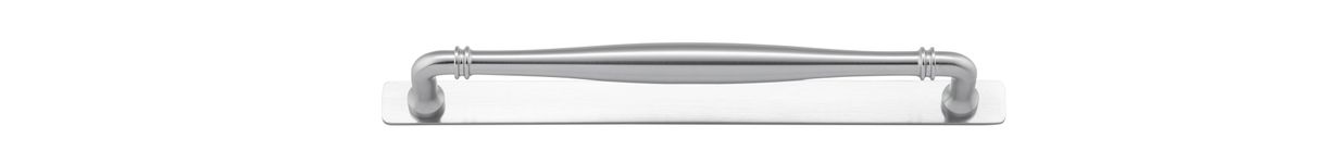 21085B - Sarlat Cabinet Pull with Backplate - CTC256mm - Brushed Chrome