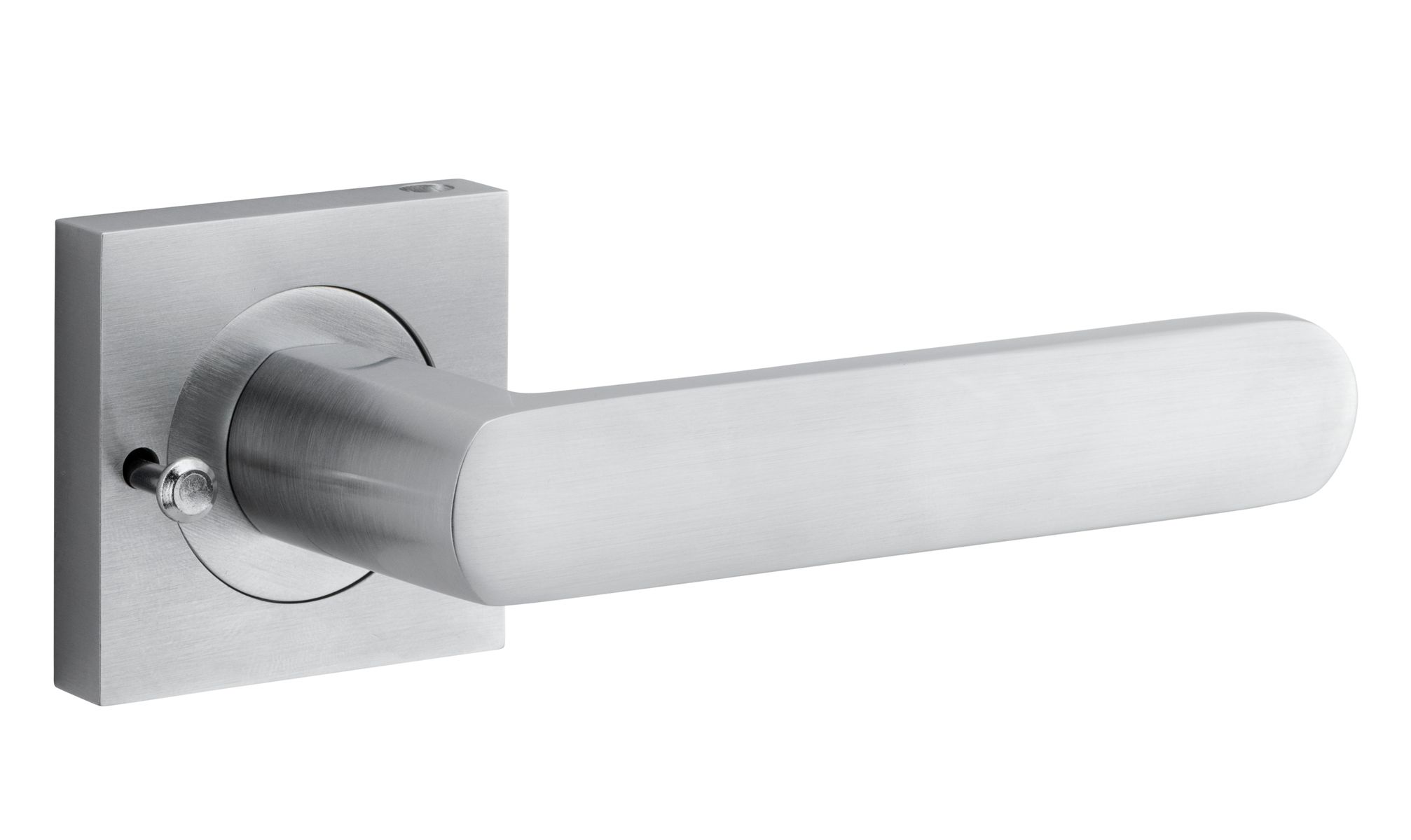 21185KIBPRIV60 - Osaka Lever - Square Rose (Inbuilt Privacy) - Brushed Chrome - Privacy
