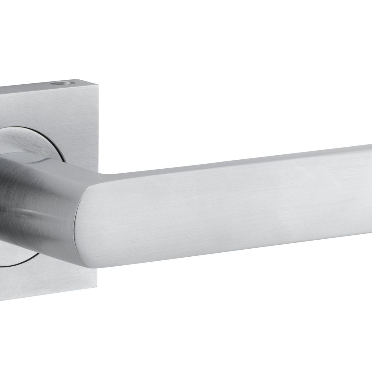 21185KIBPRIV60 - Osaka Lever - Square Rose (Inbuilt Privacy) - Brushed Chrome - Privacy