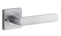 21185KIBPRIV60 - Osaka Lever - Square Rose (Inbuilt Privacy) - Brushed Chrome - Privacy