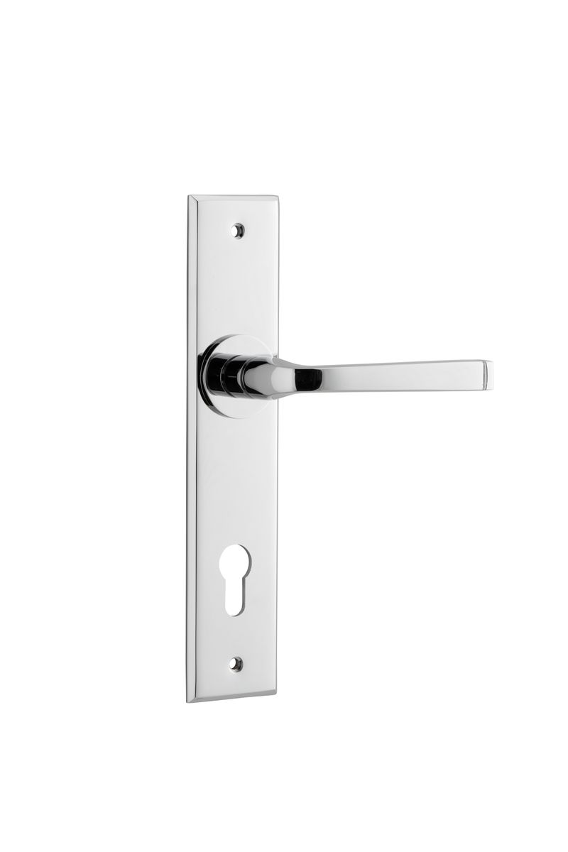 11788E85 - Annecy Lever - Chamfered Backplate - Polished Chrome - Entrance