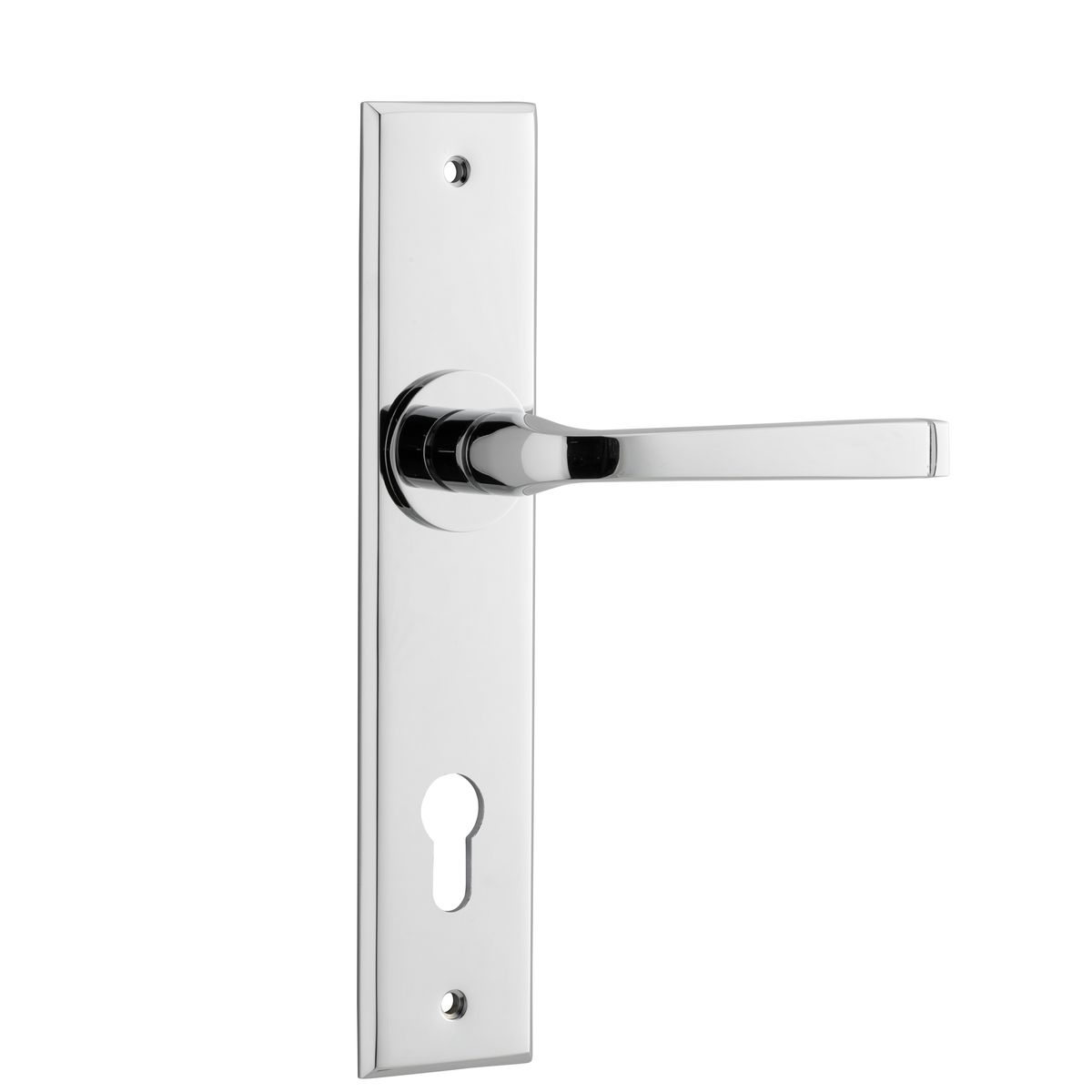 11788E85 - Annecy Lever - Chamfered Backplate - Polished Chrome - Entrance