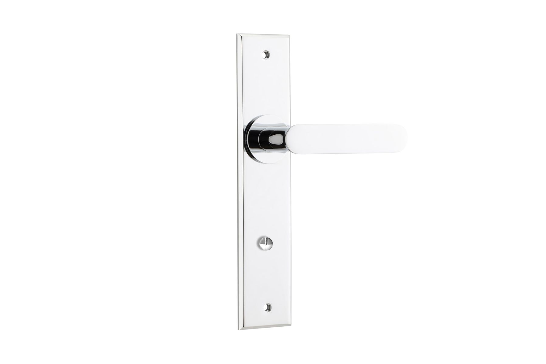 11784 - Bronte Lever - Chamfered Backplate - Polished Chrome - Passage