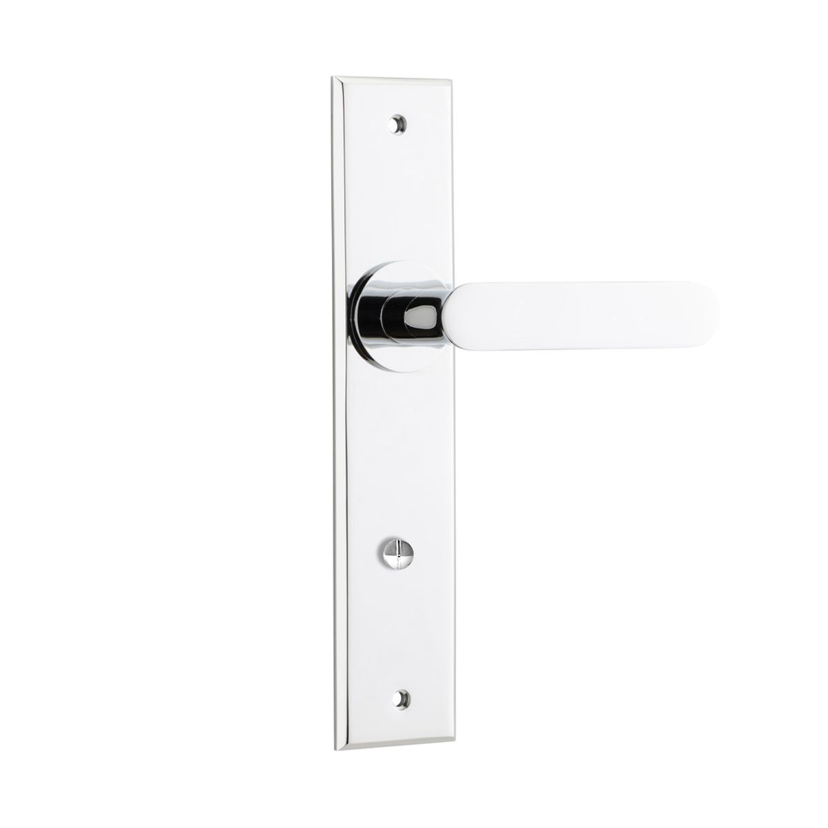 11784 - Bronte Lever - Chamfered Backplate - Polished Chrome - Passage
