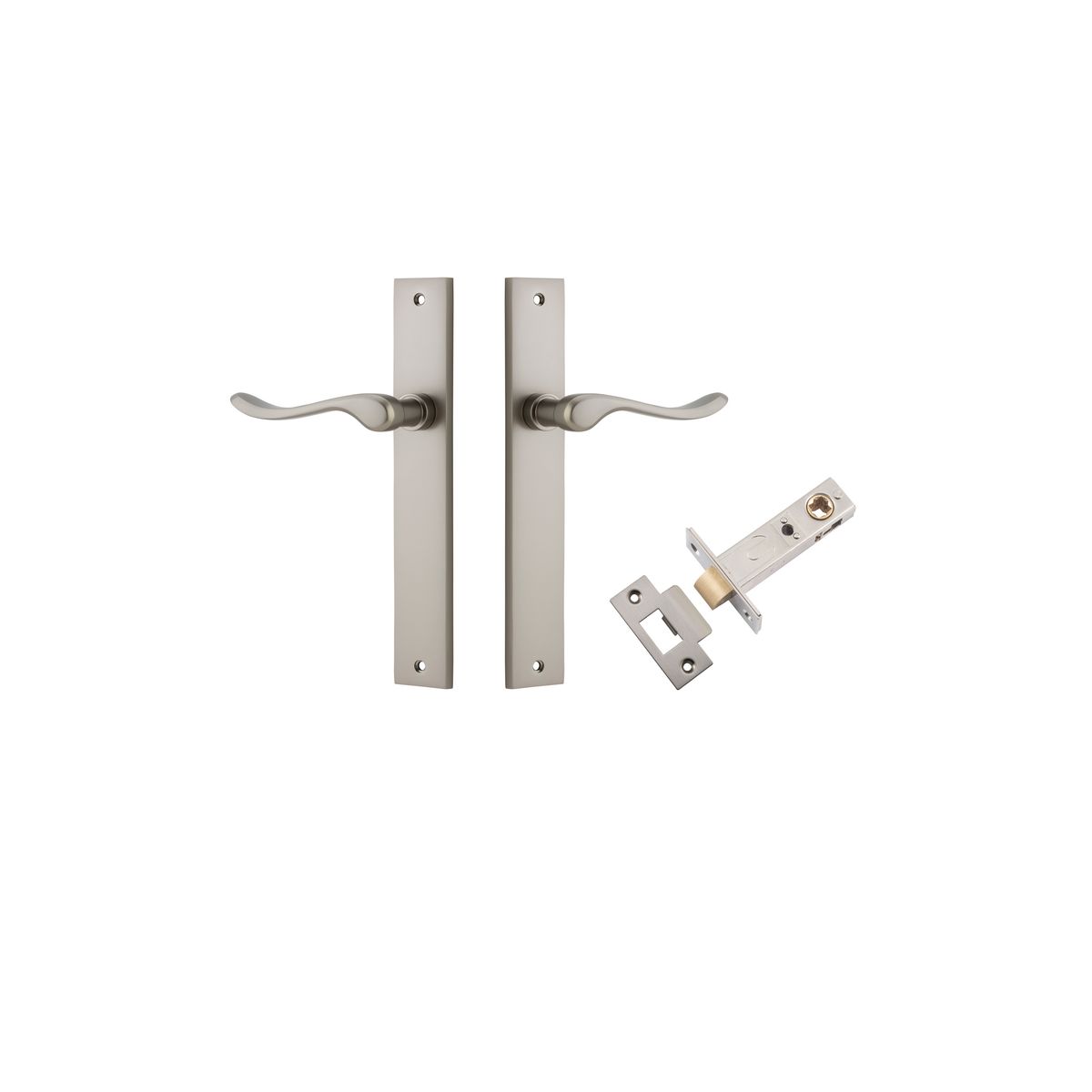 14920KPASS60 - Stirling Lever - Rectangular Backplate Passage Kit - Satin Nickel - Passage