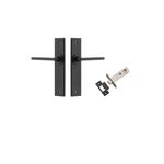12782KPASS60 - Baltimore Lever - Chamfered Backplate Passage Kit - Matt Black - Passage