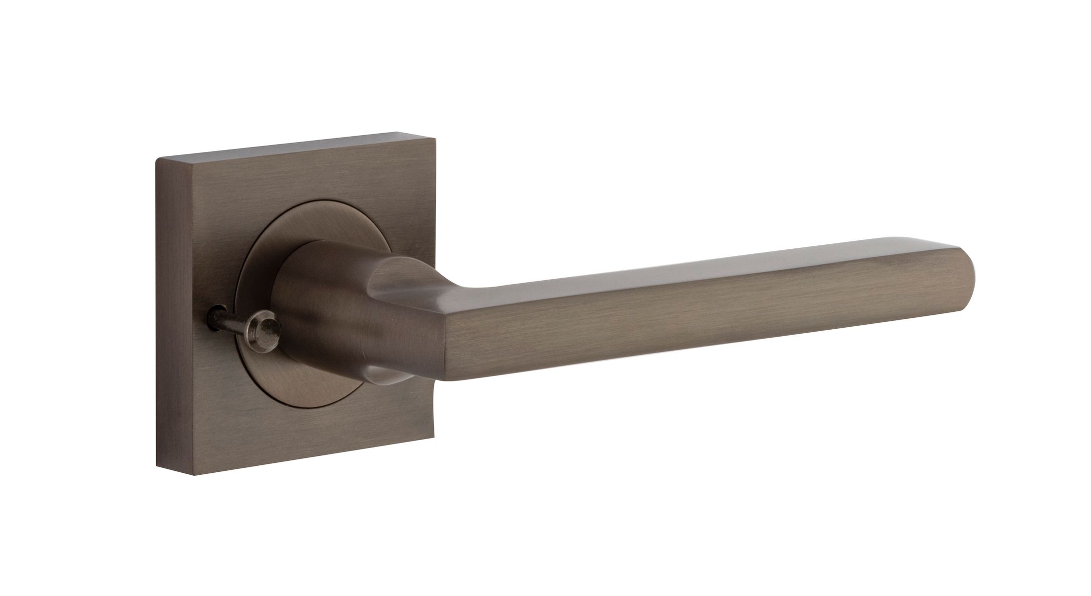 0271KIBPRIV60 - Baltimore Lever - Square Rose (Inbuilt Privacy) - Signature Brass - Privacy