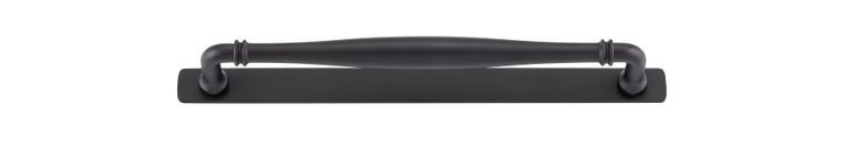 21083B - Sarlat Cabinet Pull with Backplate - CTC256mm - Matt Black