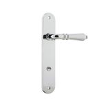 11724P85 - Sarlat Lever - Oval Backplate - Polished Chrome - Privacy