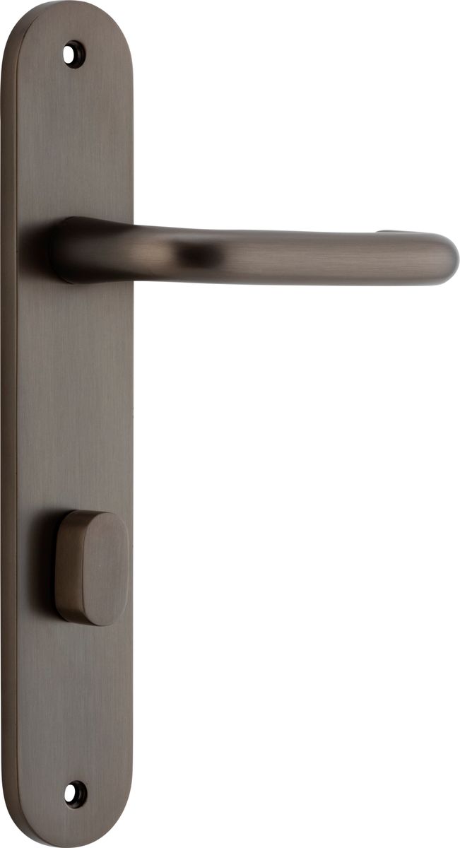 10846P85 - Oslo Lever - Oval Backplate - Signature Brass - Privacy