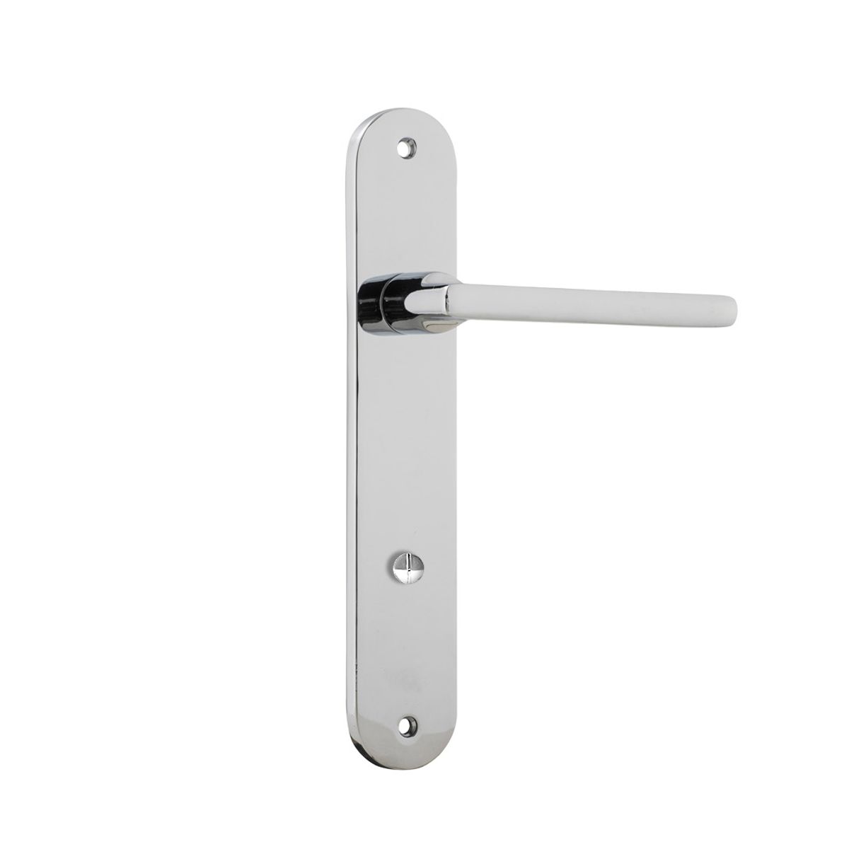 11726P85 - Baltimore Lever - Oval Backplate - Polished Chrome - Privacy