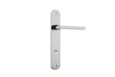 11726P85 - Baltimore Lever - Oval Backplate - Polished Chrome - Privacy