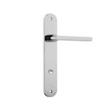 11726P85 - Baltimore Lever - Oval Backplate - Polished Chrome - Privacy