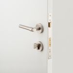 20629KENTR60KT - Helsinki Lever - Round Rose Entrance Kit with Separate High Security Lock - Satin Nickel - Entrance