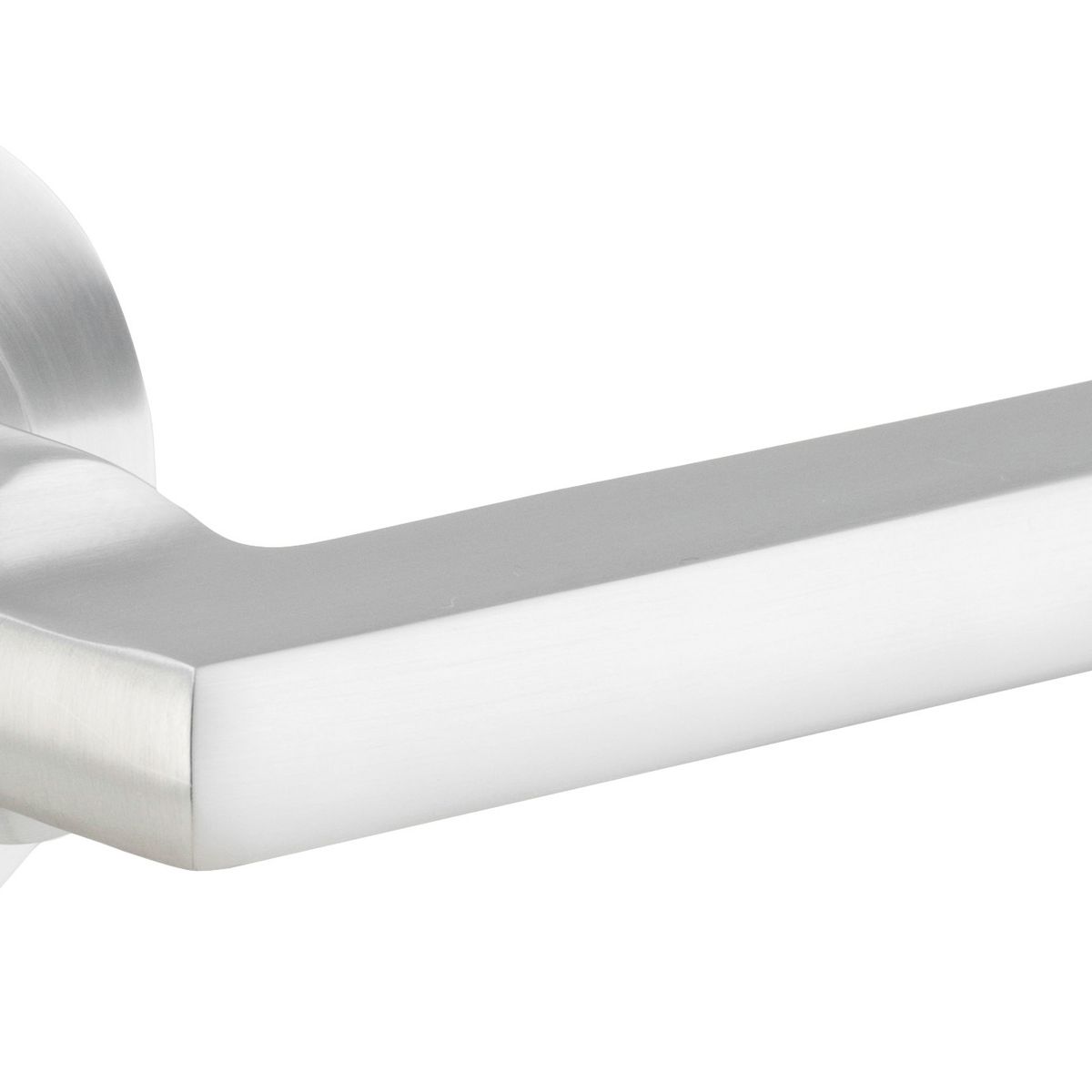 9215 - Baltimore Lever - Round Rose - Brushed Chrome - Passage