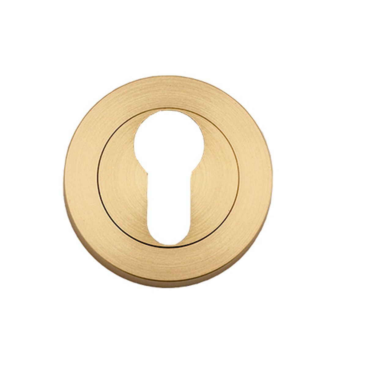 9360 - Euro Escutcheons -  Round - Brushed Brass