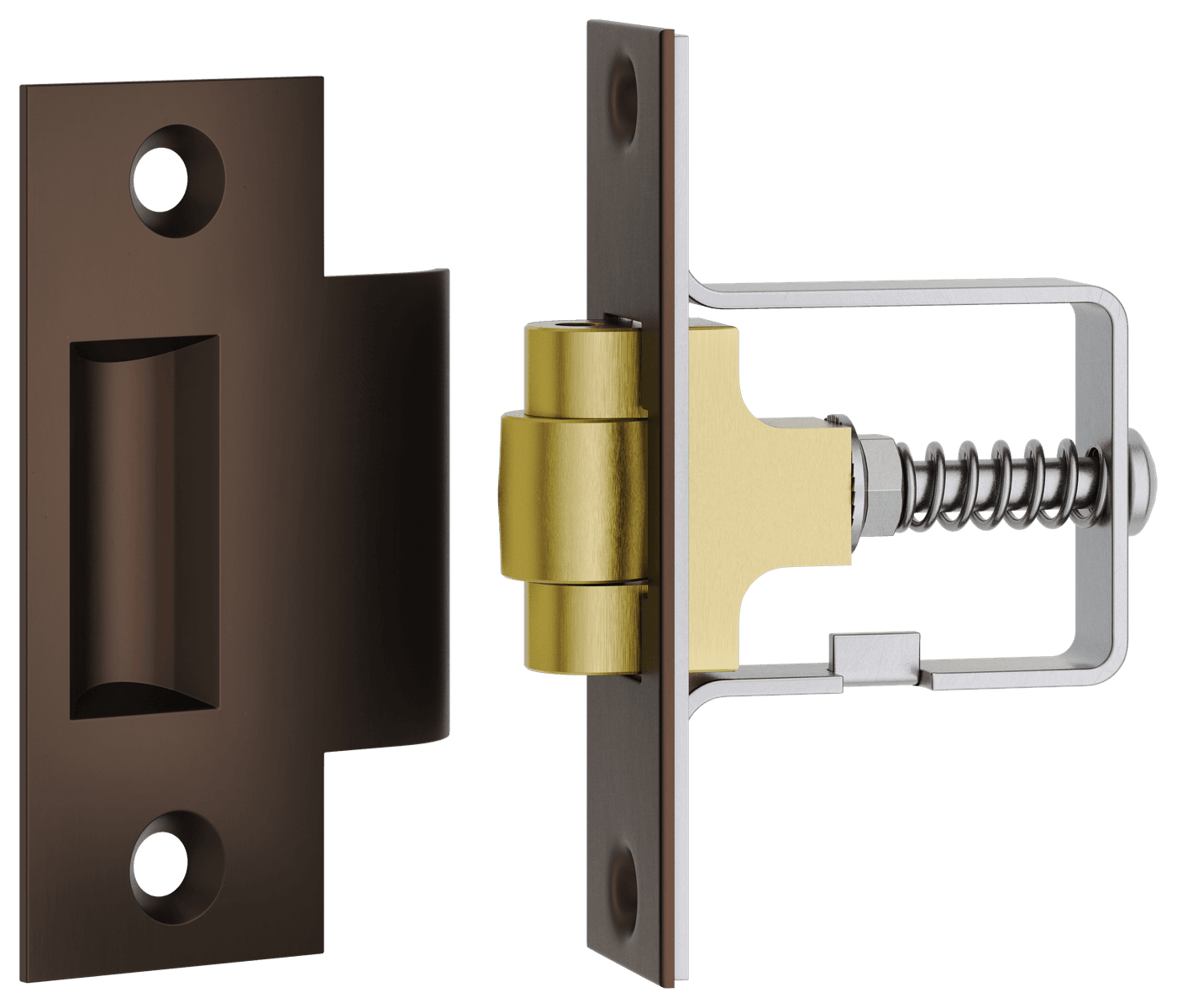 21853 - Roller Latch with Face Plate and Striker - Signature Brass