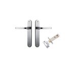 12232KPASS60 - Annecy Lever - Oval Backplate Passage Kit - Brushed Chrome - Passage
