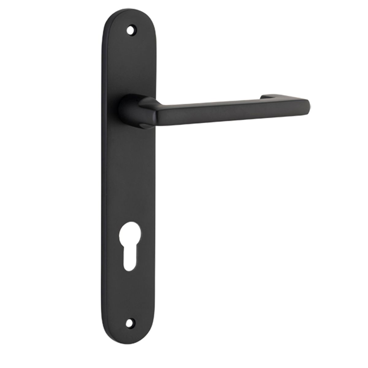 12852E85 - Baltimore Return Lever - Oval Backplate - Matt Black - Entrance