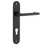 12852E85 - Baltimore Return Lever - Oval Backplate - Matt Black - Entrance