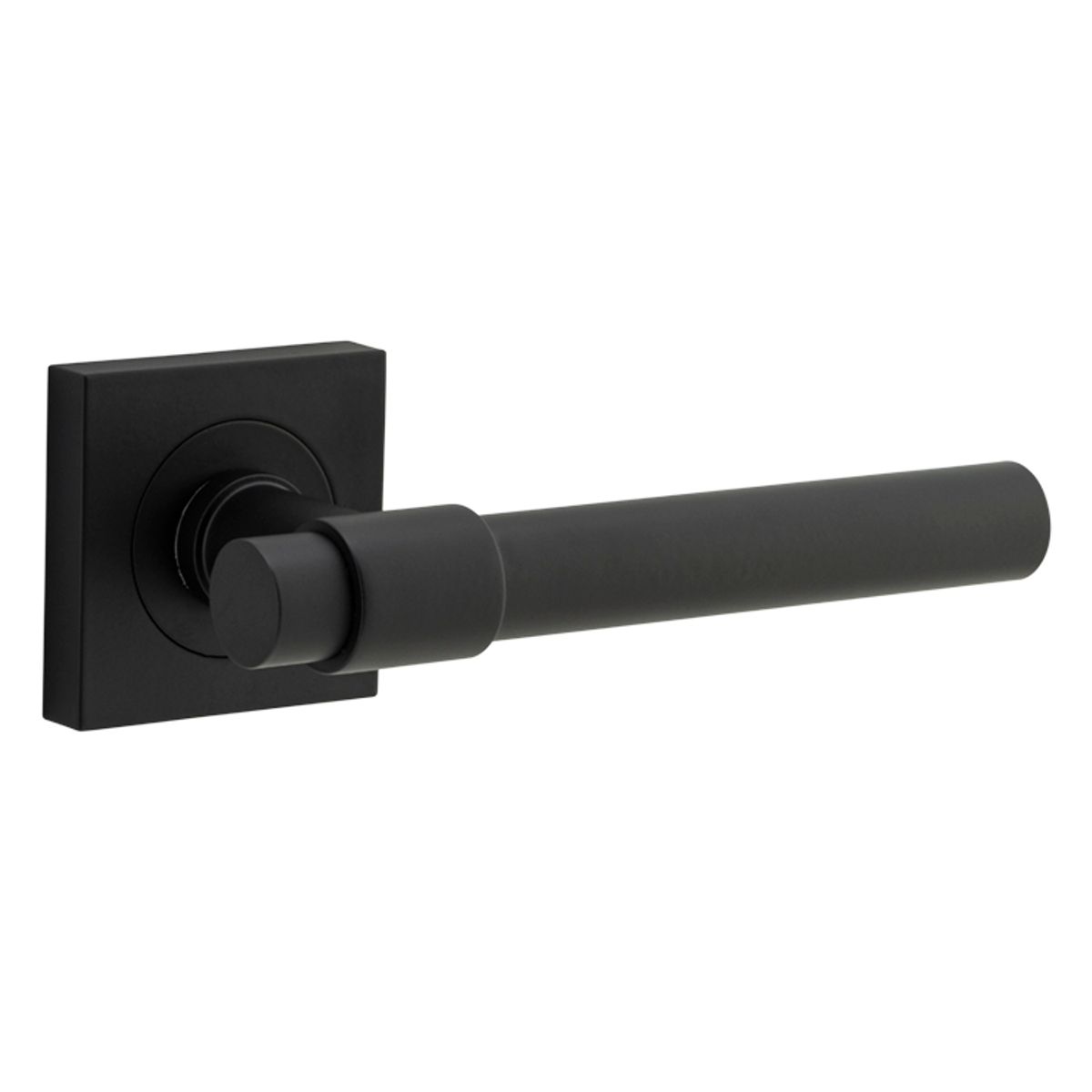 21203 - Helsinki Lever - Square Rose - Matt Black - Passage