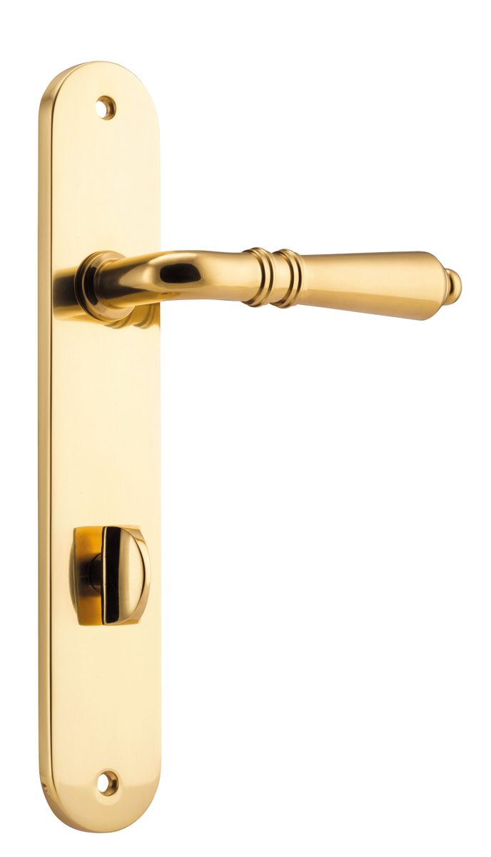 10224P85 - Sarlat Lever - Oval Backplate - Polished Brass - Privacy