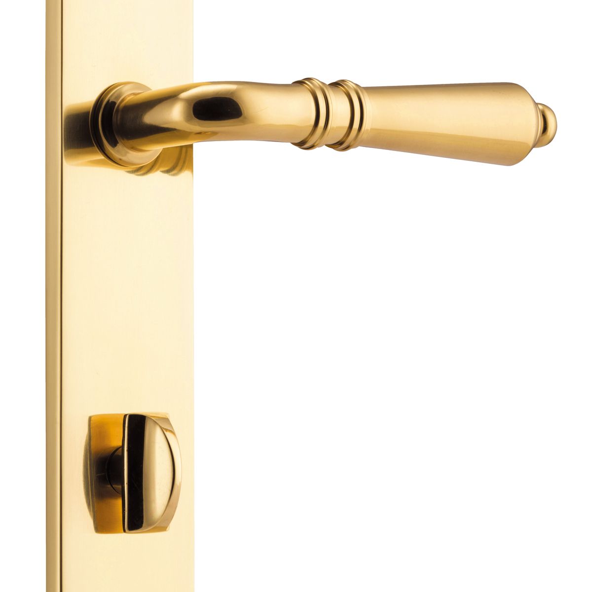 10224P85 - Sarlat Lever - Oval Backplate - Polished Brass - Privacy