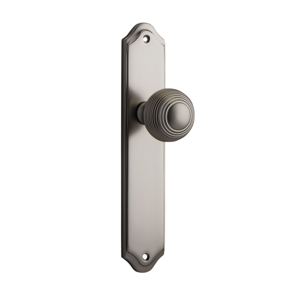 14830 - Guildford Knob - Shouldered Backplate - Satin Nickel - Passage
